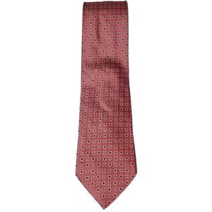 DOLCE & GABBANA 100% Seta Silk Tie Micro-Geometric Pattern Italy *Tiny Snag*